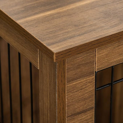 PawHut Dog Crate Furniture End Table Pet Kennel with Lockable Doors