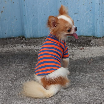 LOPHIPETS 100% Breathable Cotton Striped Dog Tee Shirt