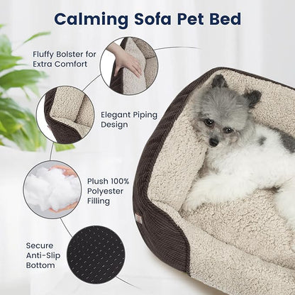 Miguel Washable Cat Beds for Indoor Cats with Removable Cushion 18 Inch