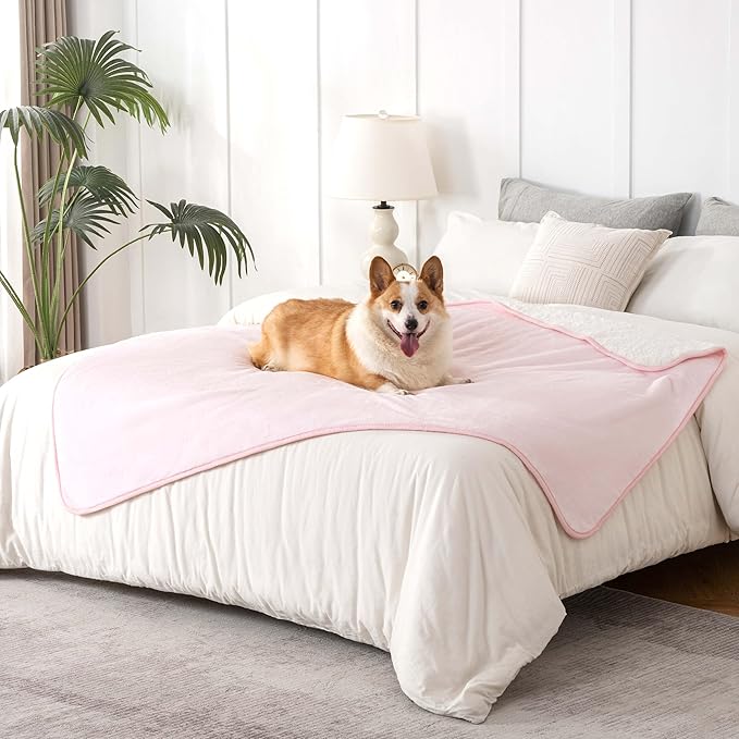 PETHUR Waterproof Dog Blankets for Large Dogs 40"x60", Light