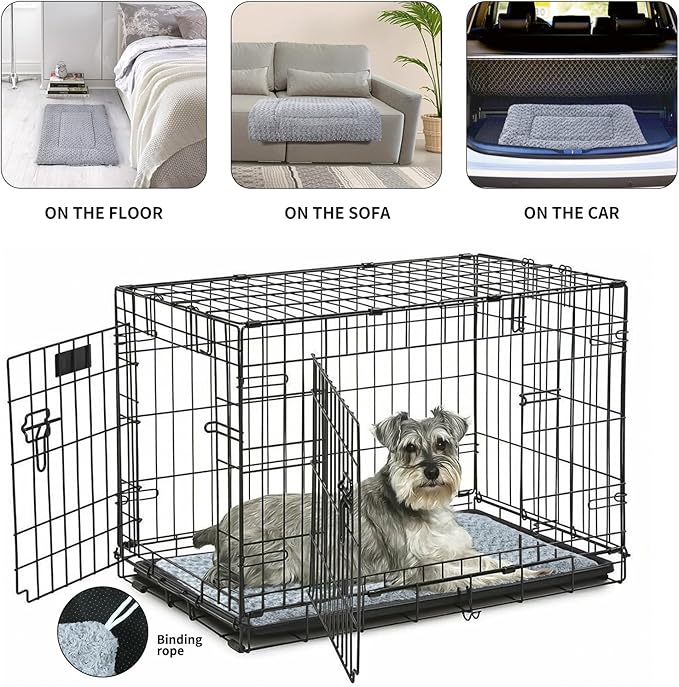 NOYAL Dog Bed Mat Soft Washable Dog Crate