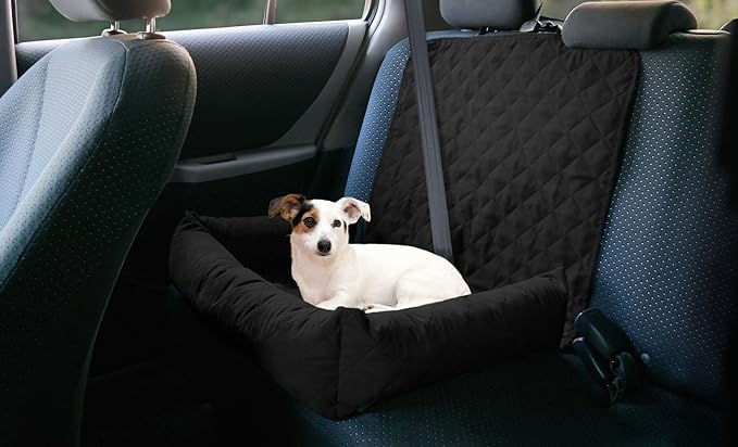Quilted Car Seat Cover with Bolsters for Pets