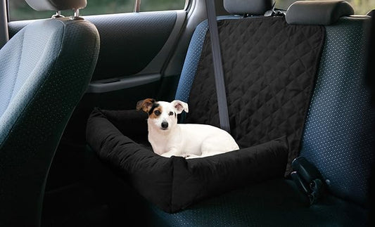 Quilted Car Seat Cover with Bolsters for Pets
