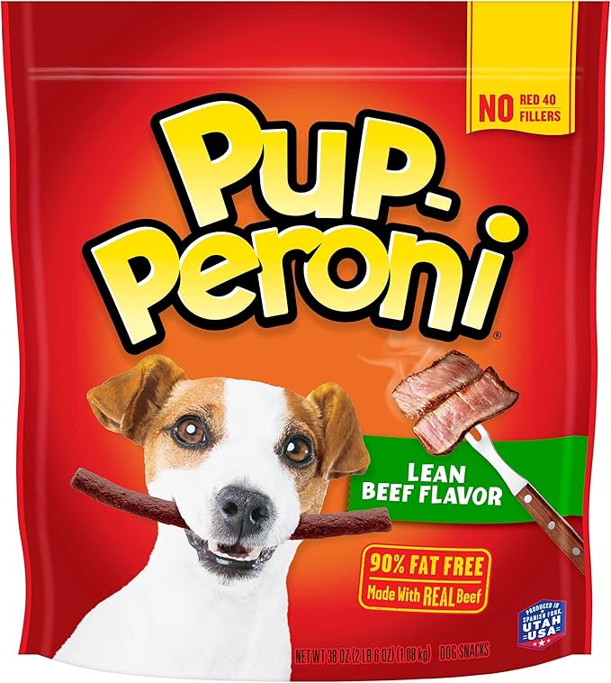 Pup-Peroni Dog Treats, Lean Beef Flavor, 38 Ounce, Made with Real Beef, 90% Fat Free