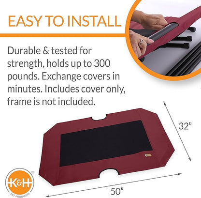K&H Pet Products Elevated Cooling Outdoor Dog Bed 50 X 32 Inches
