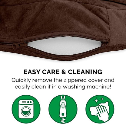 Furhaven 26" Round Orthopedic Dog Bed for Medium/Small Dogs w/ Removable Washable Cover 30 lbs 26-inch