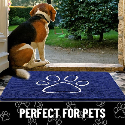 smiry Dog Door Mat for Muddy Paws (24x16 Inches,