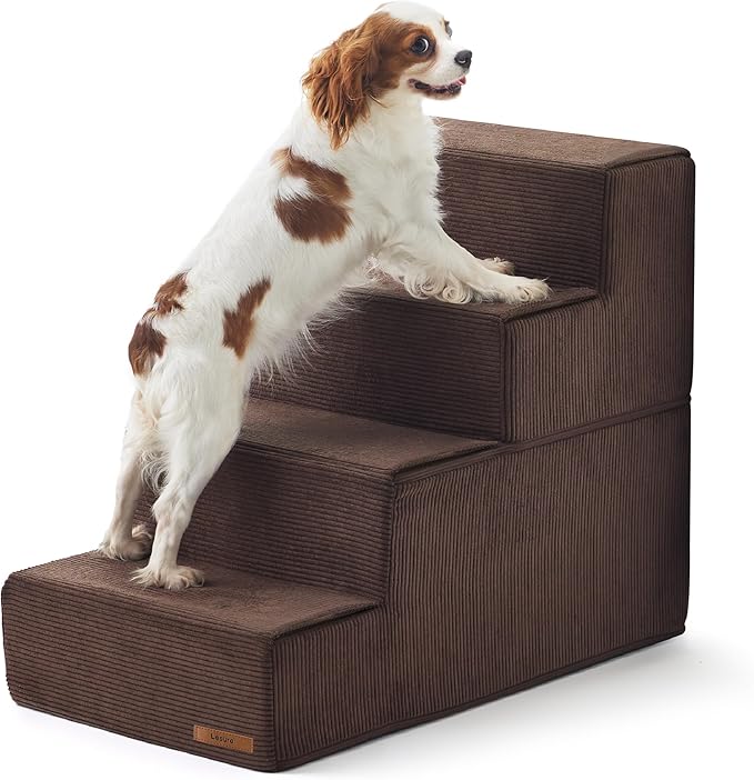 Lesure Dog Stairs for High Beds 4-Steps Dog