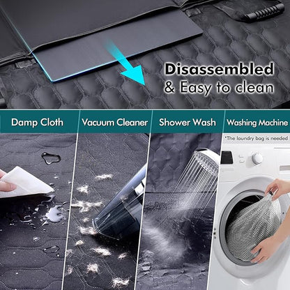 XL Back Seat Extender for Dogs-Supports 400lb Bottom-Detachable,600D Heavy