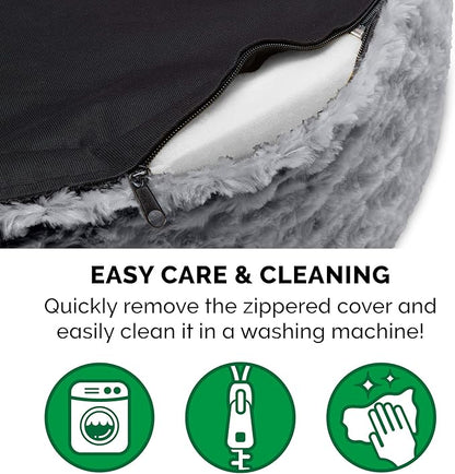 Furhaven Dog Bed for Small Dogs w/ Removable Washable Cover & Pillow Cushion Insert 12 lbs