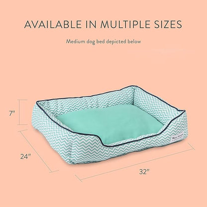 Now House for Pets by Jonathan Adler Teal Chevron Cuddler Dog Bed (FF16409)