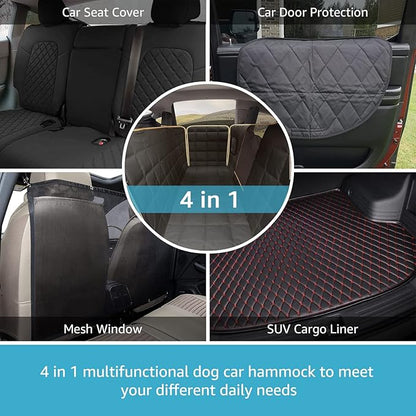 Lassie Dog Hammock for Car 2020-2024 Tesla 4 Headrests 2 Seat 100% Waterproof