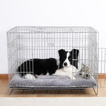 30 Inch Dog Crate Bed Pad for Small/Medium Sized Dog, Washable Ultra Soft Kennel Cage Pad Mat with Non Skid Bottom, Light Grey