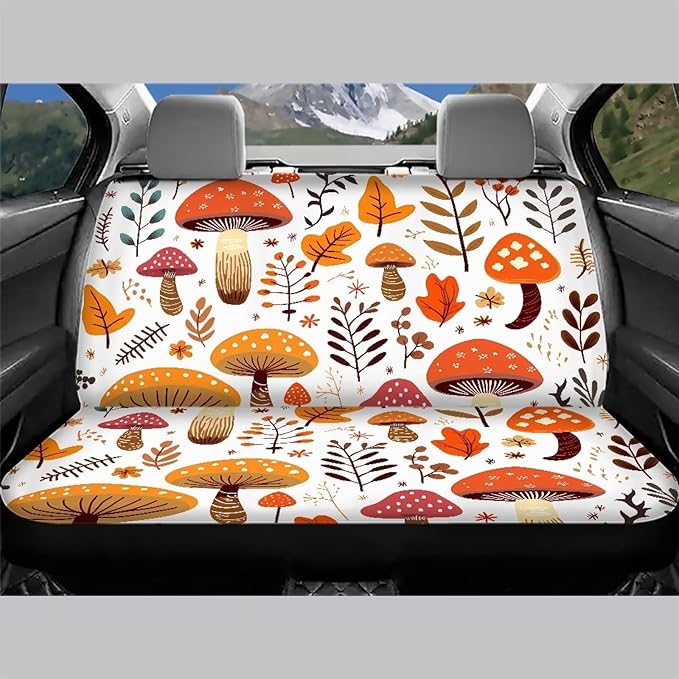 Tupalatus Car Back Seat Covers Full Set of 2 Pack Durable Anti Dirty Auto Bench Seat Protector Pet Dog Seat Cushion