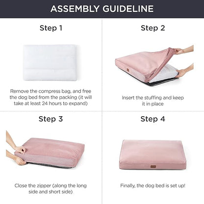 Bedsure Waterproof Dog Beds for Extra Large Dogs 4 inch 100lbs XL