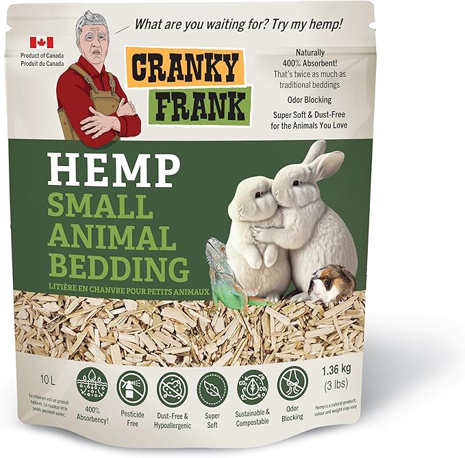 Small Animal Hemp Bedding, 3 Lbs (10L).