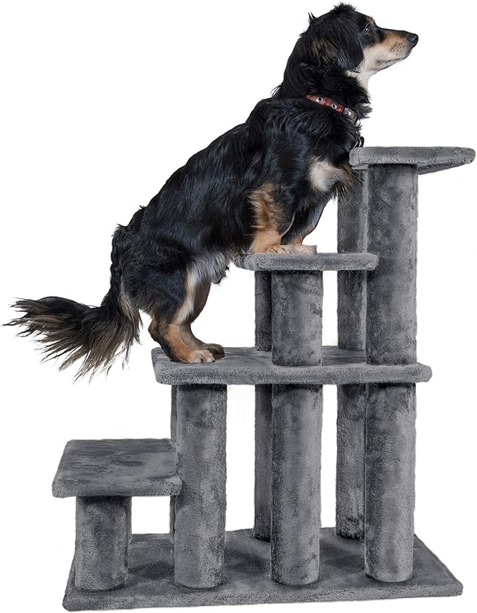 Furhaven Steady Paws Multi-Step Pet Stairs for High Beds & Sofas 4-Step