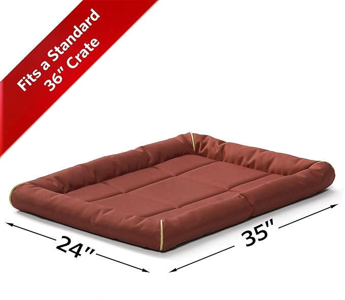 MidWest Homes for Pets Maxx Dog Bed for Metal Dog Crates 36-Inch, Brick