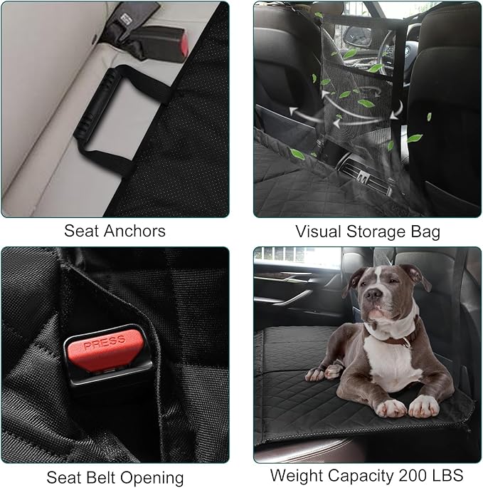GJEASE Back Seat Extender for Dogs 200lbs,Hammock Travel