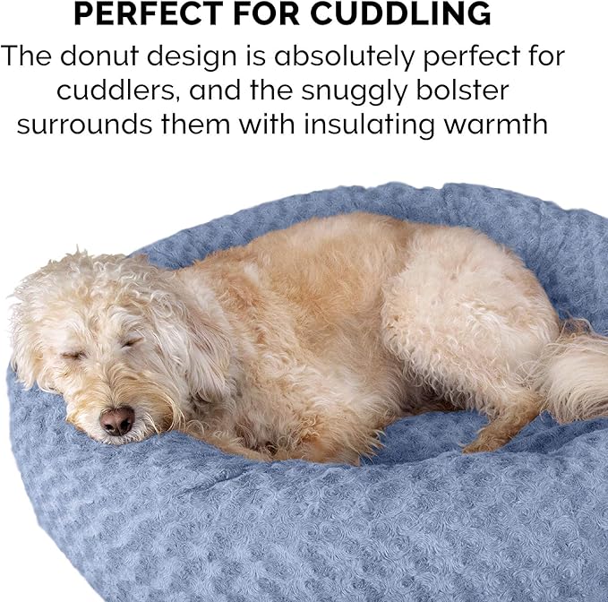 Furhaven 30" Round Donut Dog Bed for Medium/Small Dogs 45 lbs