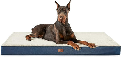 Bedsure Jumbo Dog Bed for Large Dogs 150lbs, Denim