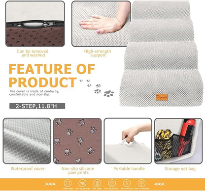 Topmart High Density Foam Dog Steps 4 Tiers