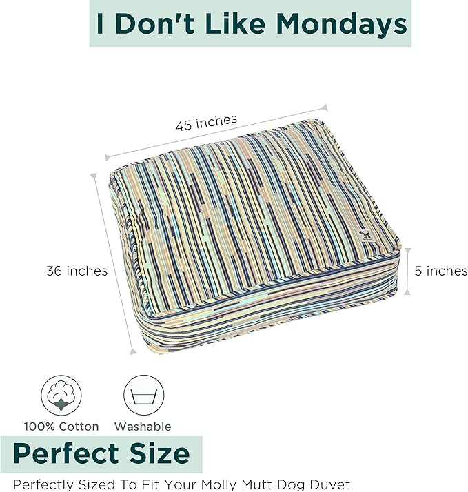 Molly Mutt Huge Dog Bed Cover 36" X45"X5"- 100% Cotton