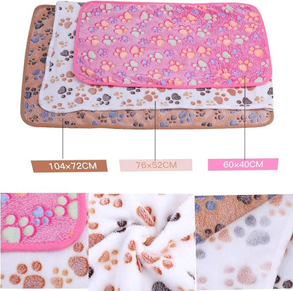 Pet Blanket for Cat & Dog Sleep Mat Bed Cover Soft Warm Blanket for Hamster Puppy and Other Animals (Small, Pink+White)