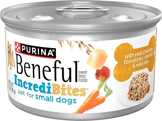 Purina Beneful Small Breed Wet Dog Food with Gravy, IncrediBites with Real Chicken - (Pack of 12) 3 oz. Cans