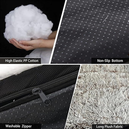 Calming Dogs/Cats Bed Fluffy Plush Dogs/Cats Mat for Furniture Protector with Waterproof Lining