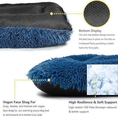 Crate Bed 36 Inch for Medium Dogs Rectangle，Dog 36×24，Dog Bed