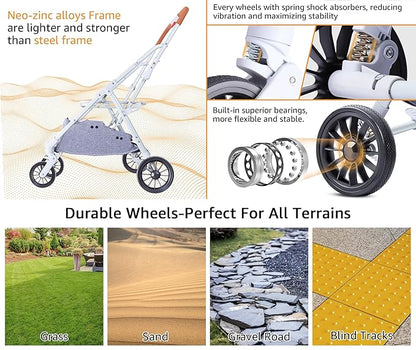 iBuddy Pet Stroller for Dog and Cat 4 in 1 Detachable Pet Travel Carrier & Car Seat