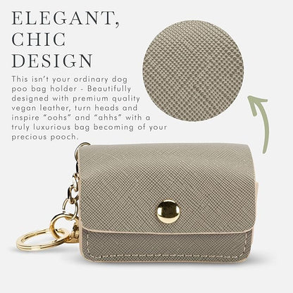 Leather Poop Bag Holder- Versatile Vegan Leather Waste Bag Holder for Dog Poop