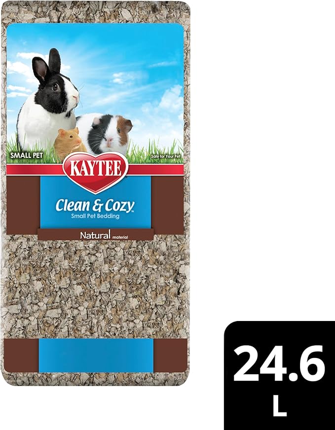 Kaytee Clean & Cozy Natural Paper Bedding, Made for Small Animals, 24.6 Liters