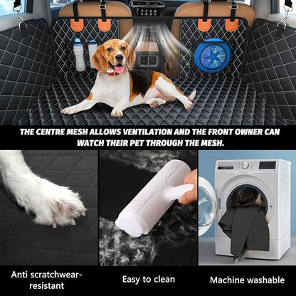 Dog Car Seat Cover for Back Seat 400lb,600D Heavy