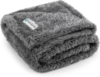 PetAmi Dog Blanket for Small Medium Dogs Grey 29x40