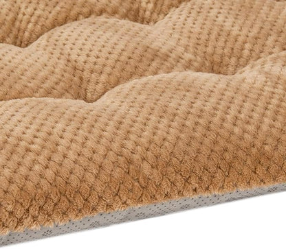 WONDER MIRACLE Fuzzy Deluxe Pet Beds, Super Plush Dog or Cat Beds Ideal for Dog Crates, Machine Wash & Dryer Friendly (23" x 35", L-Mocha)