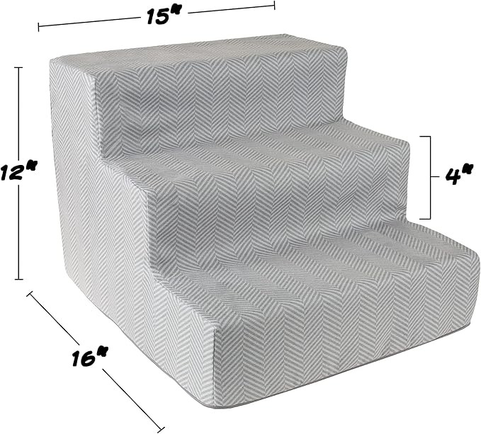 3-Step Pet Stairs 2-Tone Design