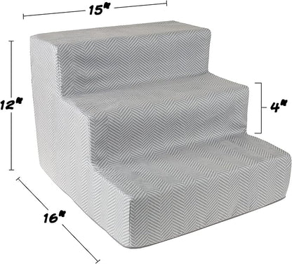 3-Step Pet Stairs 2-Tone Design
