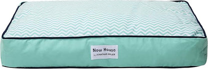 Now House for Pets by Jonathan Adler Teal Chevron Cushion Dog Bed (FF15503)