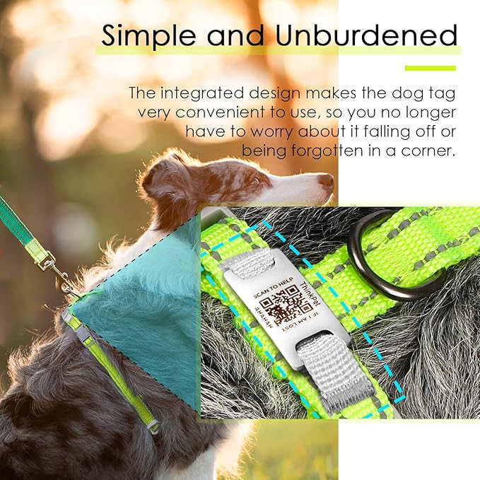 ThinkPet Reflective Breathable Soft Air Mesh with QR Code Dog Tag Puppy Choke Free Over Head Vest Harness for Puppy Small Medium Dogs and Cats Small Yellow