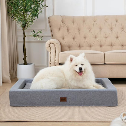 EXQ Home Orthopedic Dog Bed for X-Large Dog 2 in 1 Multipurpose Liner(Grey,42x30x6 inches)