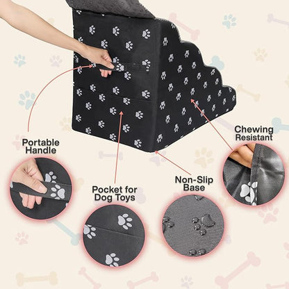 Trinity 4-Steps pet Stairs Ladder for Dogs to