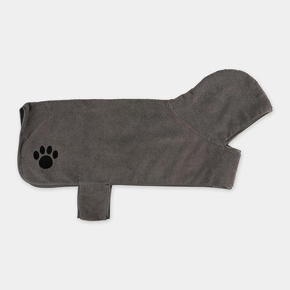 Bone Dry Pet Robe Collection Embroidered Absorbent Microfiber bath Robe with Adjustable Closure