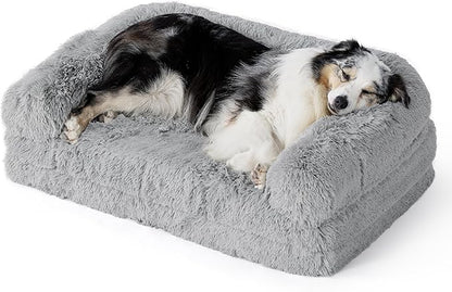 Bedsure Foldable Human Dog Bed for Kids 2 in 1 Calming