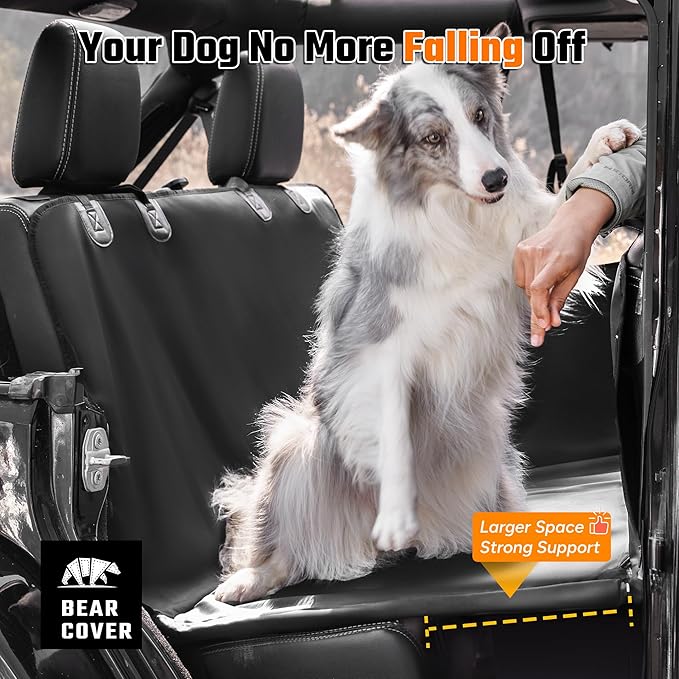 Back Seat Extender for Dogs，Heavy Duty Leatherette Dog 500lbs，Travel Dog