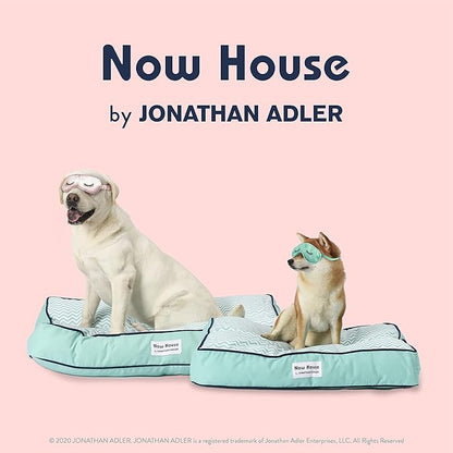 Now House for Pets by Jonathan Adler Teal Chevron Cushion Dog Bed (FF15504)