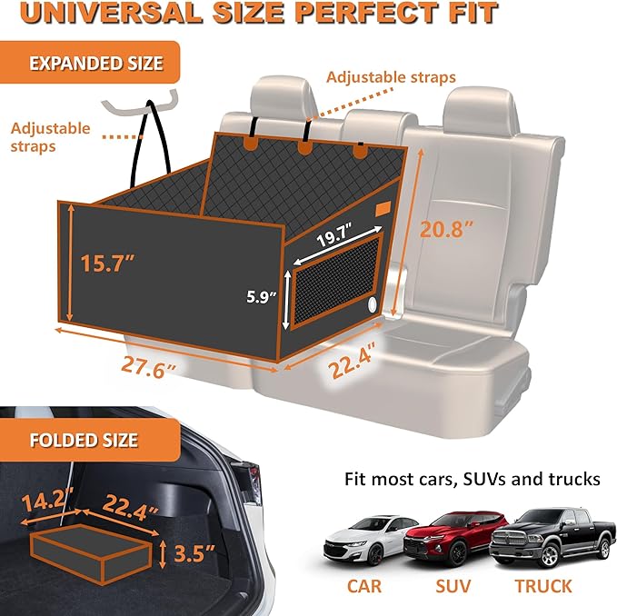 Dog Car Seat for Large Medium Small Dogs