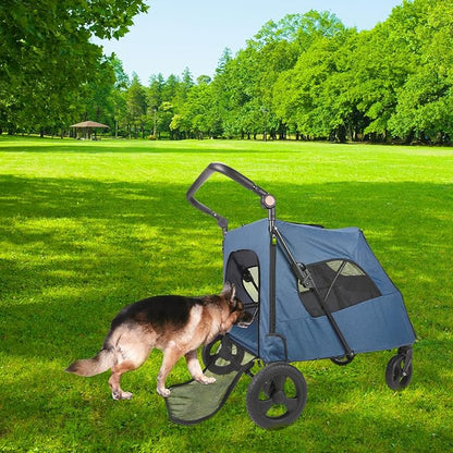 Dog Stroller Pet 4 Wheels,