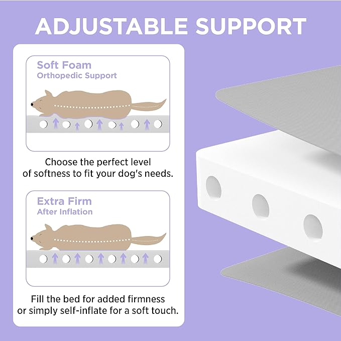 Lesure Inflatable Waterproof Dog Bed for XXL Dog Bed 3 Inch